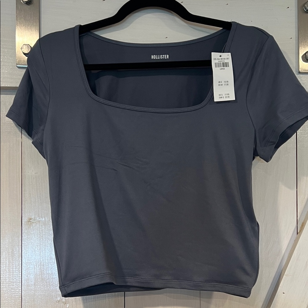 Hollister Women's Dark Gray Crop Top